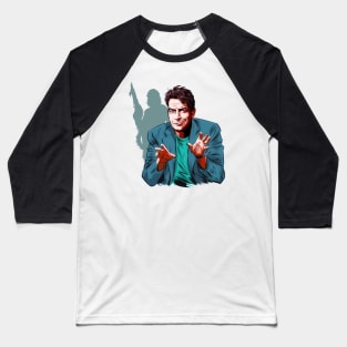 Charlie Sheen - An illustration by Paul Cemmick Baseball T-Shirt